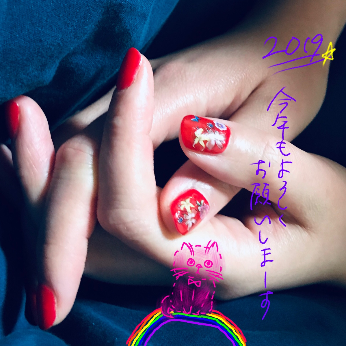 newyear2019-nail-red